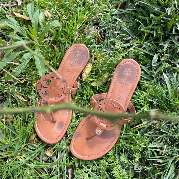 TORY BURCH Miller Sandals Vintage Vachetta size 8.5 - Picture 6 of 11